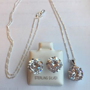 Cubic zirconia Earring and necklace set